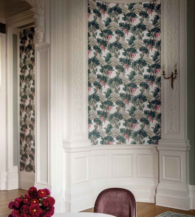 Babylon Wallpaper - Teal & Pink - 113/13039 - Cole & Son - Premier Wallcovering