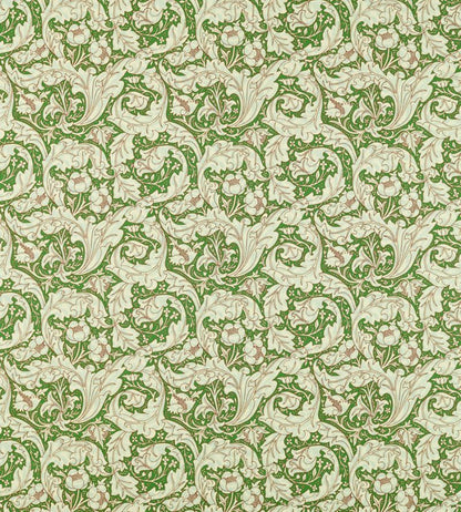 Bachelors Button Fabric - Leaf Green/Sky - Morris & Co - 226986 - Premier Wallcovering