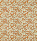 Bachelors Button Fabric - Burnt Orange/Sky - Morris & Co - 226987 - Premier Wallcovering