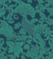 Balabina Wallpaper - Teal on Midnight - 108/1005 - Cole & Son - Premier Wallcovering
