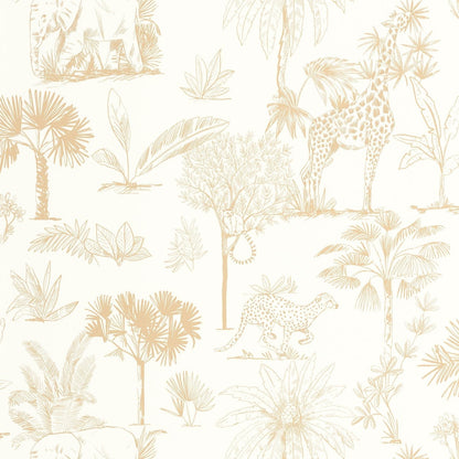 Balade Dans La Savane Wallpaper - Beige - Caselio - 105731010