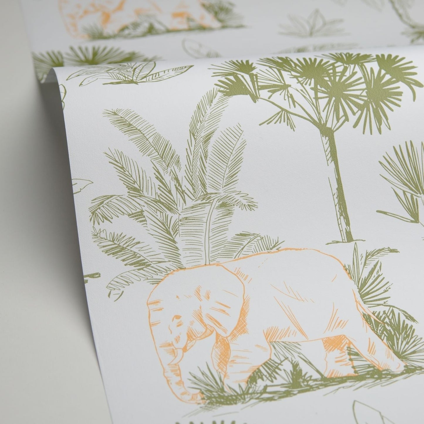 Balade Dans La Savane Wallpaper - Vert - Caselio - 105737007