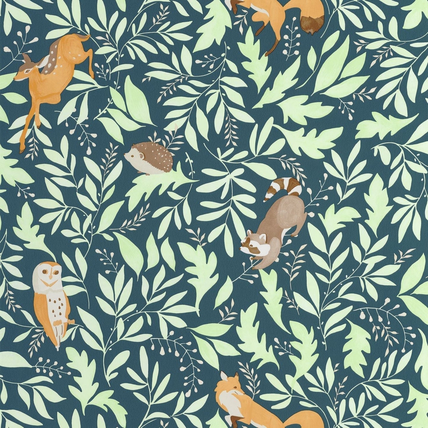 Balade En Foret Wallpaper - Bleu - Caselio - 105746009