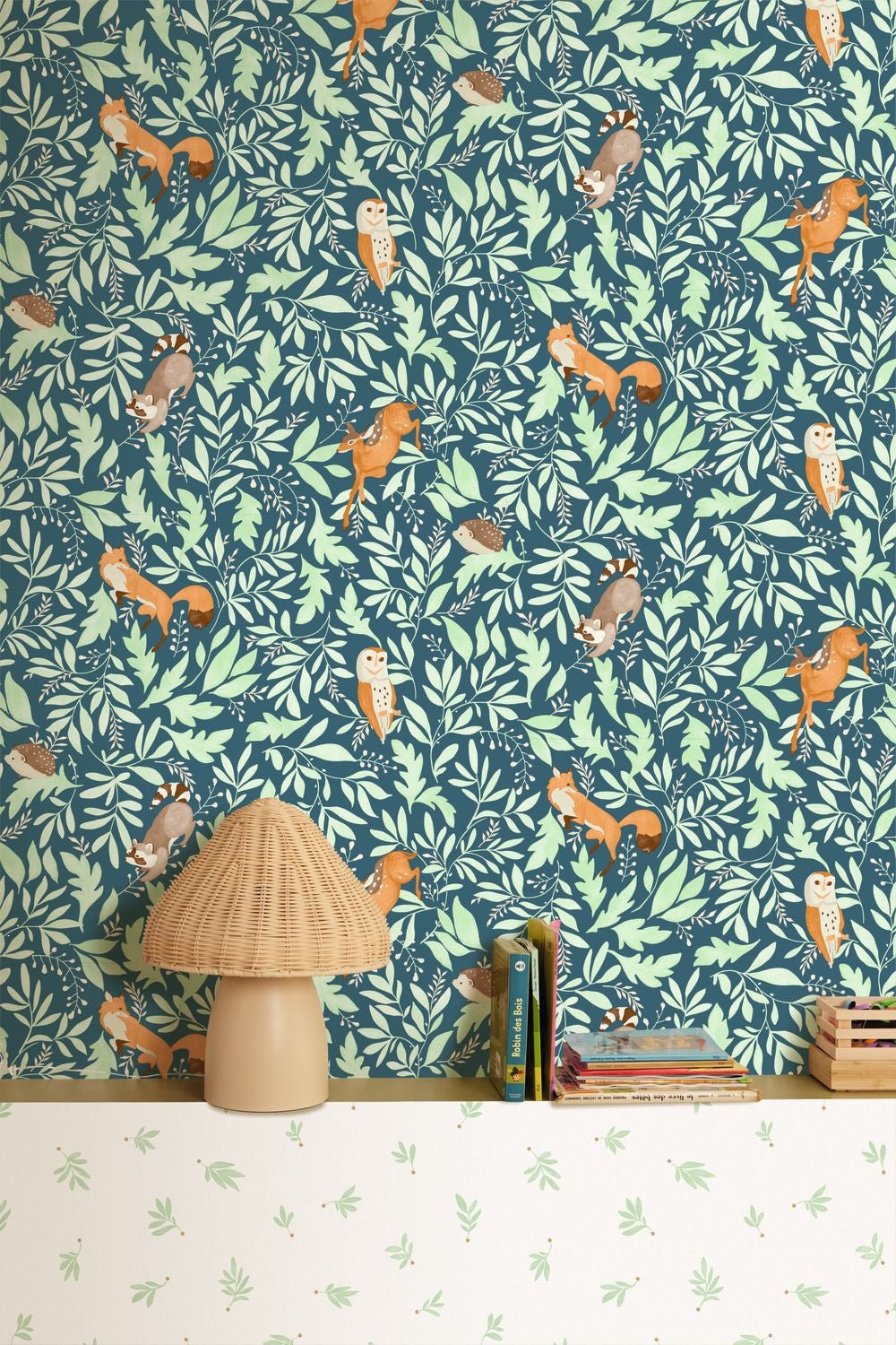 Balade En Foret Wallpaper - Bleu - Caselio - 105746009