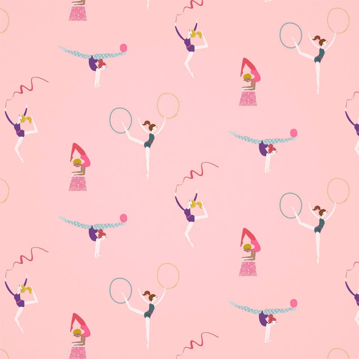 Balancing Act Wallpaper - Blossom/Raspberry/Grape - HLTF112644 - Harlequin 