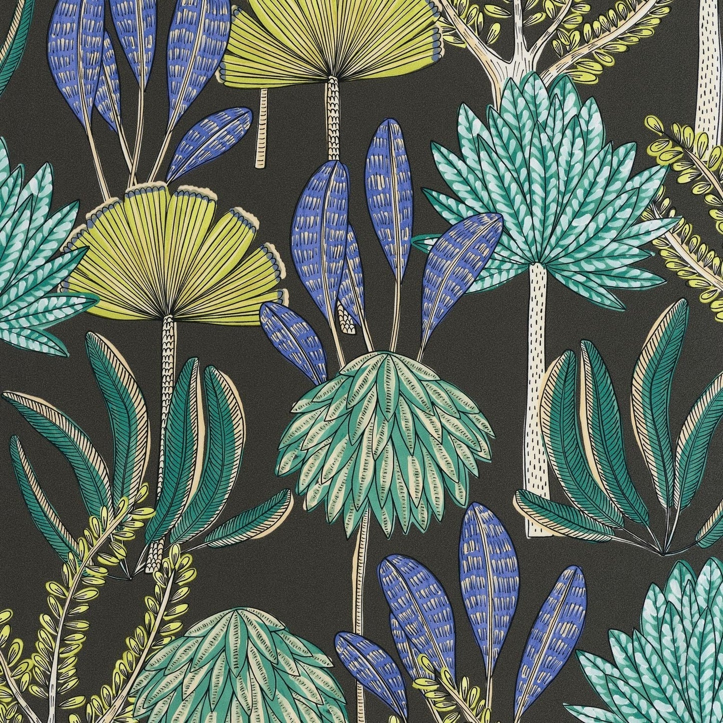 Bali Wallpaper - Noir Vert - Caselio - 104939708