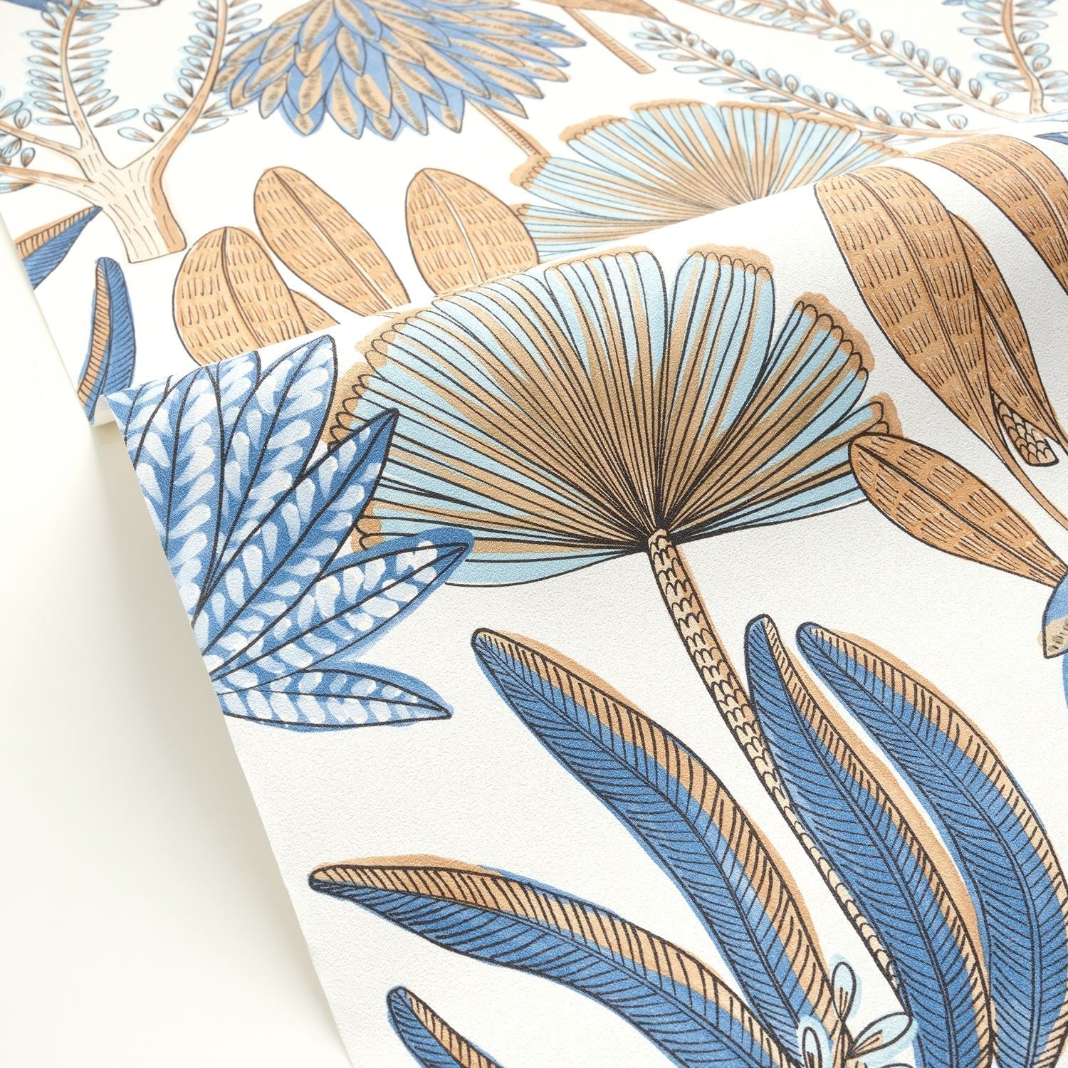 Bali Wallpaper - Bleu Orange - Caselio - 104930637