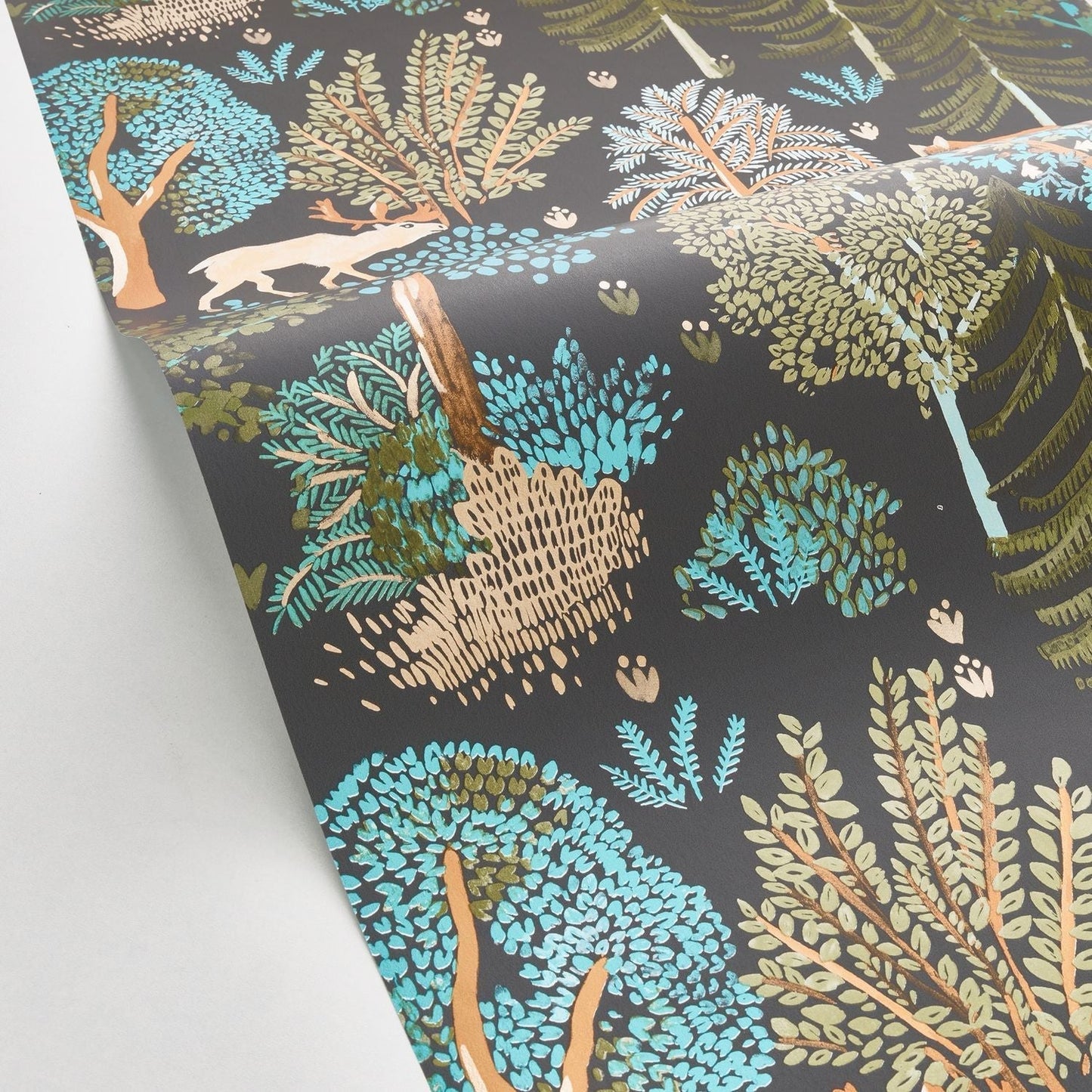 Ballad Wallpaper - Kaki Fond Noir - Caselio - 102937940