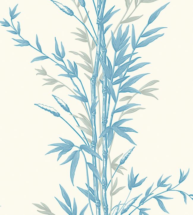 Bamboo Wallpaper - Blue on Chalk - 100/5022 - Cole & Son - Premier Wallcovering