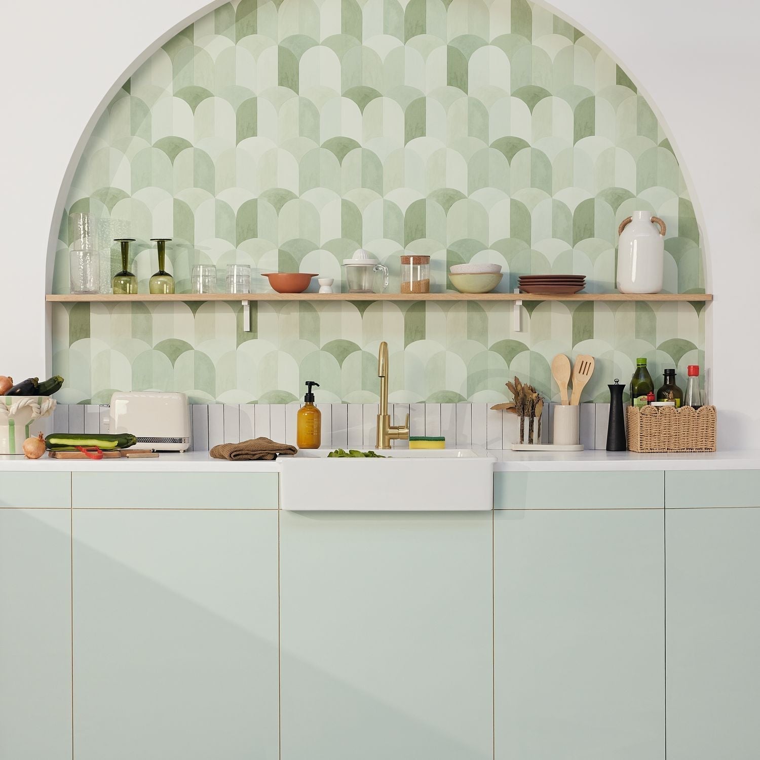 Bandol Wallpaper - Vert Mousse - Caselio - 105447776