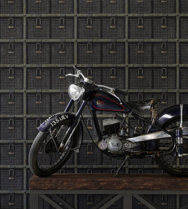 Basket Wallpaper - Steel - Andrew Martin - ATTBAST