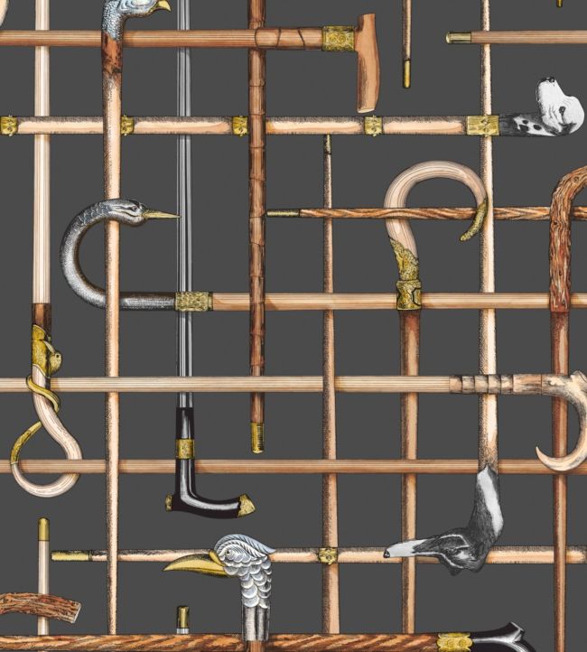 Bastoni Wallpaper - Charcoal - 114/14028 - Cole & Son - Premier Wallcovering