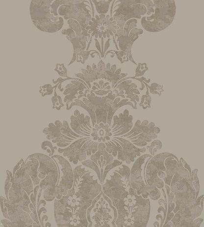 Baudelaire Wallpaper - Metallic Gilver on Dark Taupe - 94/1001 - Cole & Son - Premier Wallcovering
