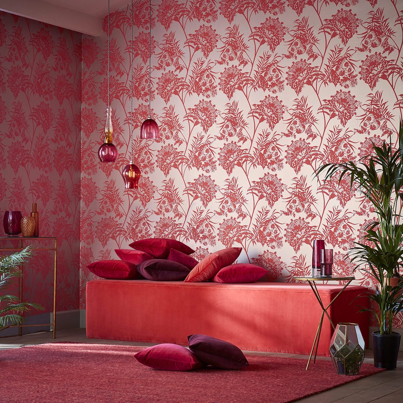 Bavero Wallpaper - Coral - Harlequin - HZAP111766