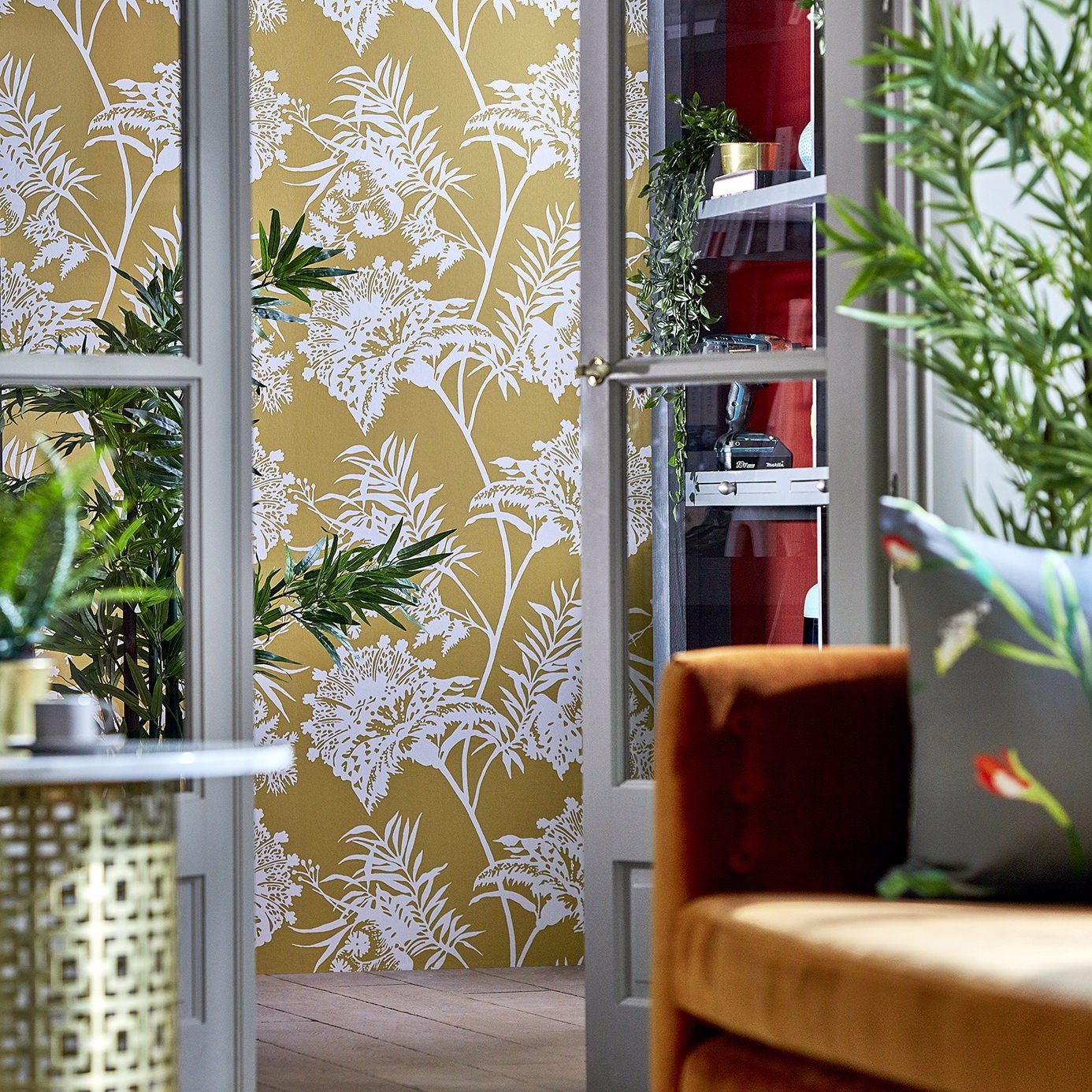 Bavero Wallpaper - Ochre - Harlequin - HZAP111764