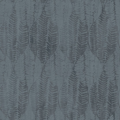 Bazaar Fern Leaf Print Wallpaper - Denim Blue - Galerie - G78339 - Premier Wallcovering