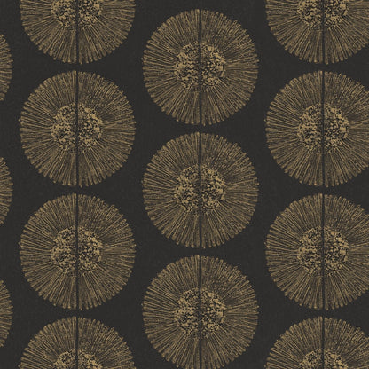 Bazaar Tribal Circles Wallpaper - Black / Gold - Galerie - G78331 - Premier Wallcovering