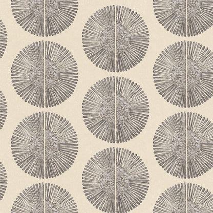 Bazaar Tribal Circles Wallpaper - Sand / Black - Galerie - G78329 - Premier Wallcovering