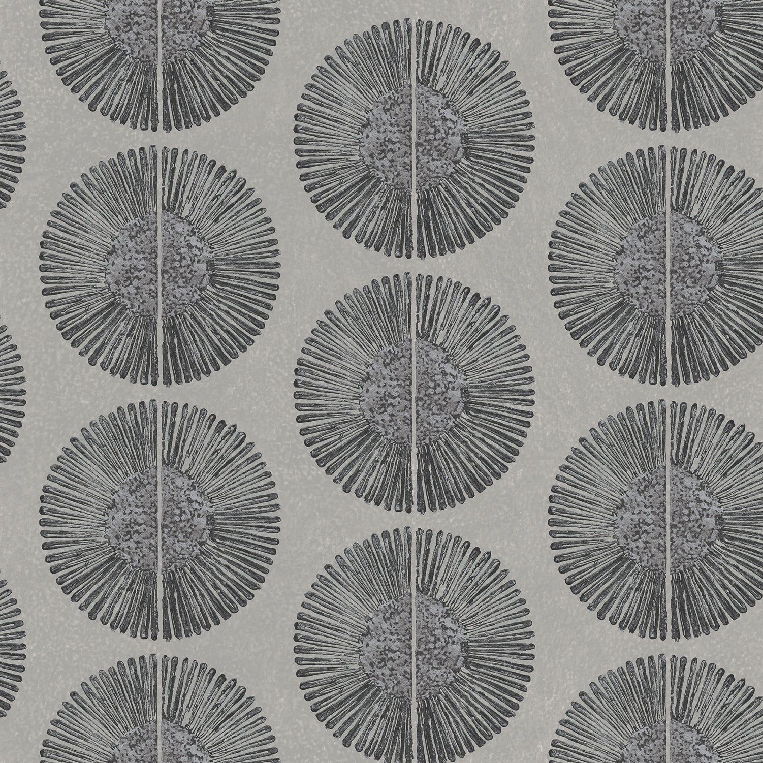 Bazaar Tribal Circles Wallpaper - Beige / Black - Galerie - G78330 - Premier Wallcovering