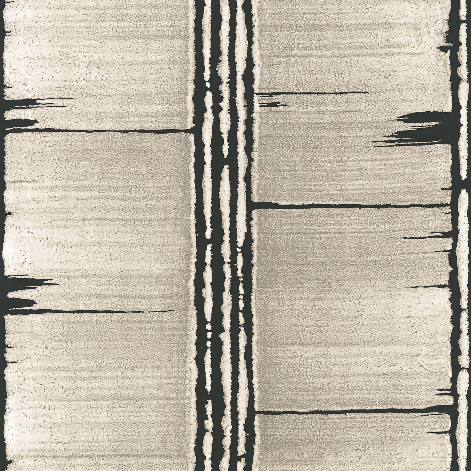 Bazaar Tribal Panels Wallpaper - Neutral / Black - Galerie - G78285 - Premier Wallcovering