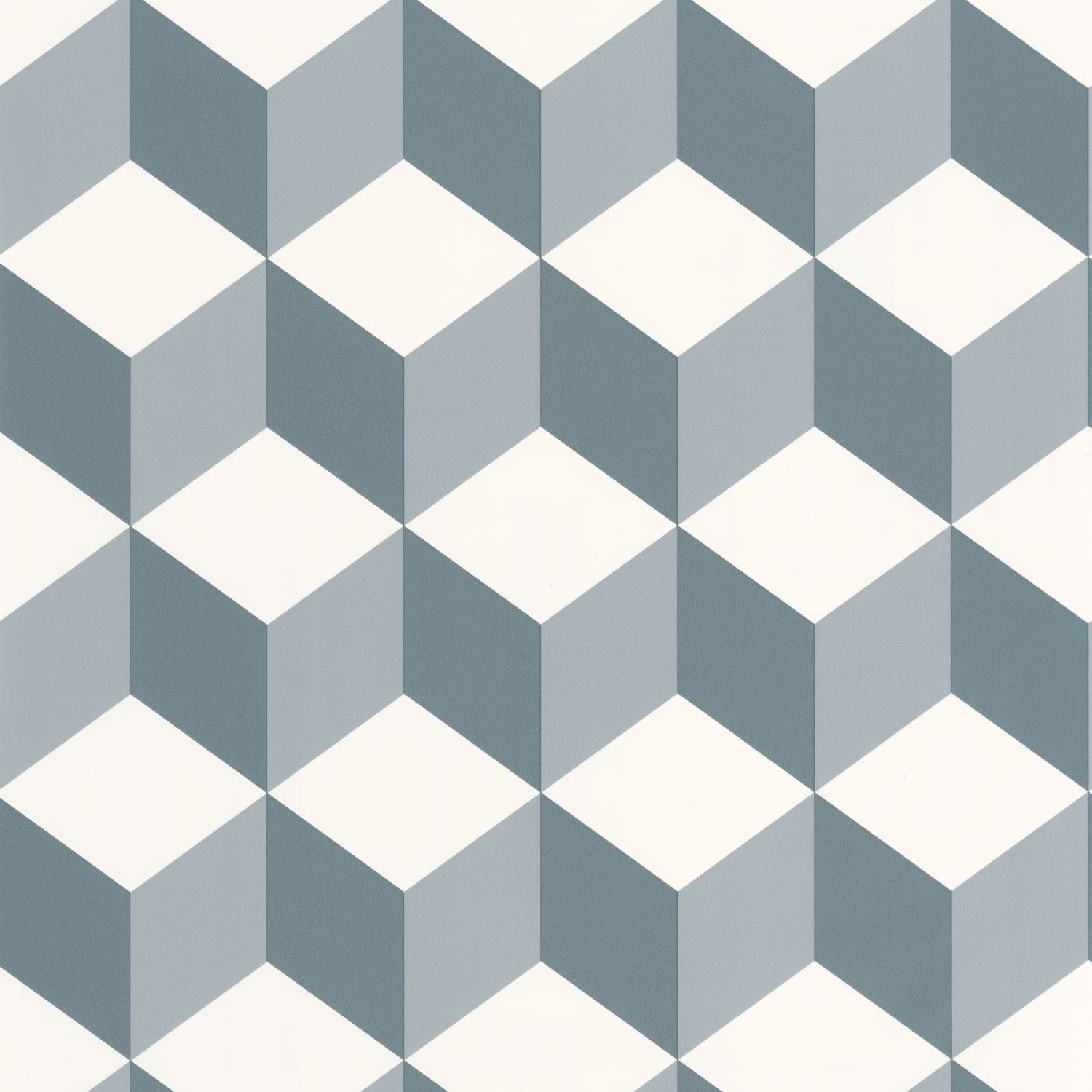 Be Happy Wallpaper - Bleu Canard - Caselio - 103326069