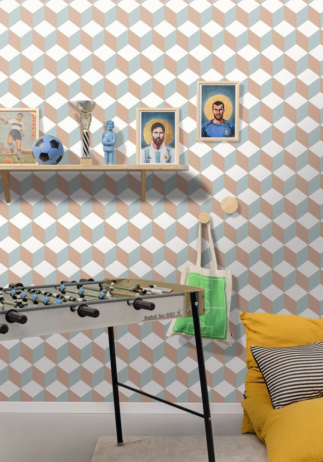 Be Happy Wallpaper - Nude Bleu - Caselio - 103324060