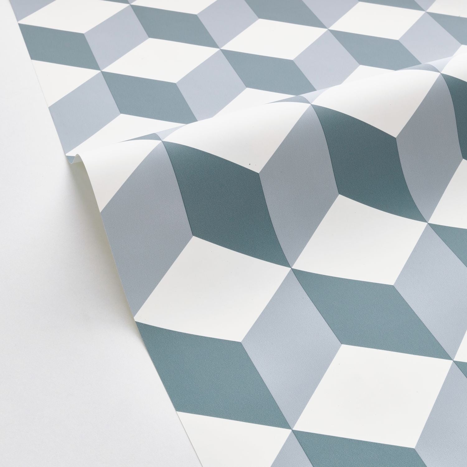 Be Happy Wallpaper - Bleu Canard - Caselio - 103326069