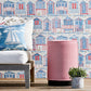 Beach Huts Wallpaper - Marine - Sanderson - DCOA216560