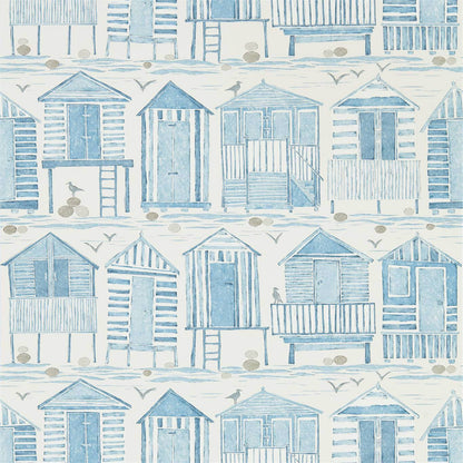 Beach Huts Wallpaper - Marine - Sanderson - DCOA216560