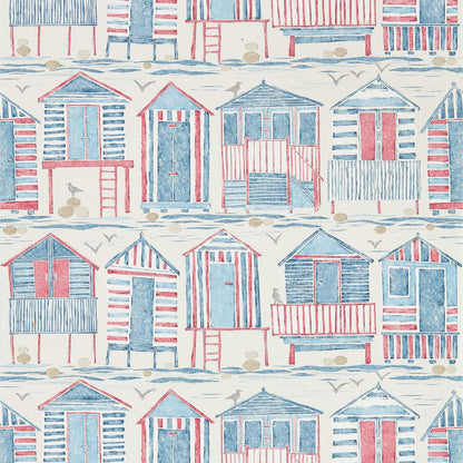 Beach Huts Wallpaper - Nautical - Sanderson - DCOA216559