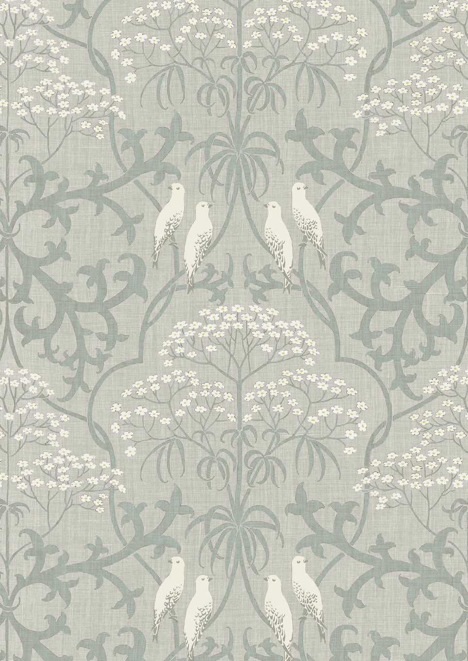 Bella Wallpaper - Smoke - Lewis & Wood - Premier Wallcovering