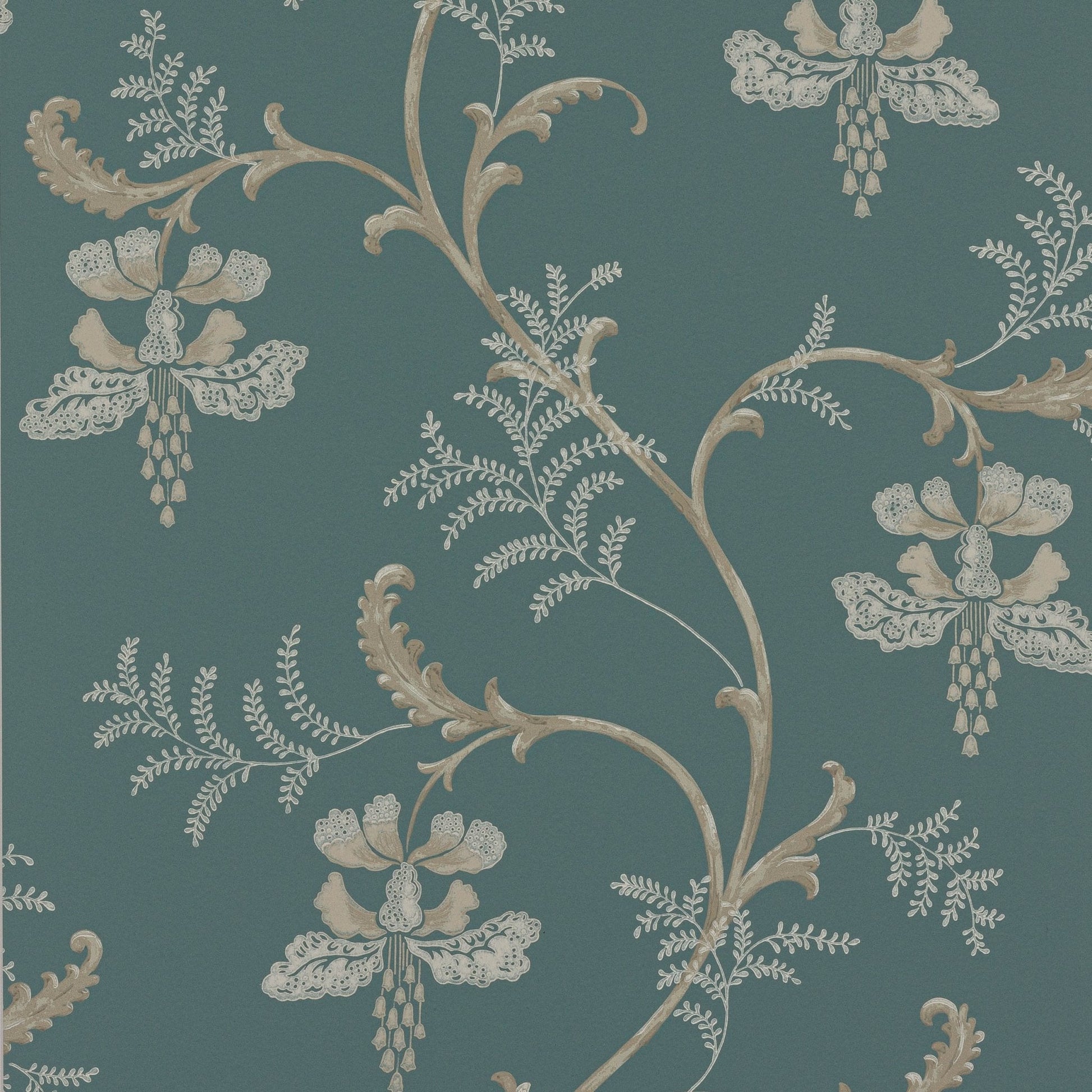 Bellflower Wallpaper - Navy - Colefax & Fowler - 07127/06 - Premier Wallcovering