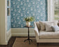 Bellflower Wallpaper - Aqua - Colefax & Fowler - 07127/03 - Premier Wallcovering