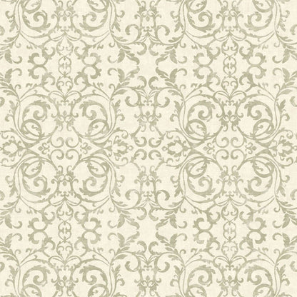Belvedere Vienne Wallpaper - Vert De Gris - Casadeco - 87517120 - Premier Wallcovering