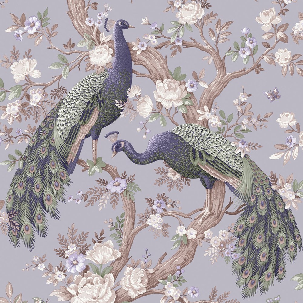 Belvedere Wallpaper - Pale Iris - Laura Ashley - 115253 - Premier Wallcovering