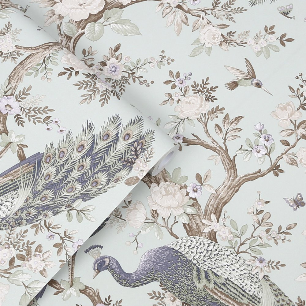 Belvedere Wallpaper - Duck Egg - Laura Ashley - 113398 - Premier Wallcovering