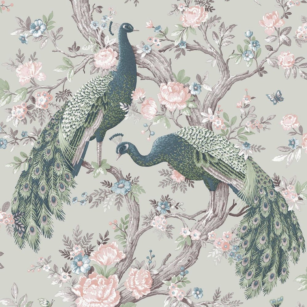 Belvedere Wallpaper - Sage Green - Laura Ashley - 130113 - Premier Wallcovering