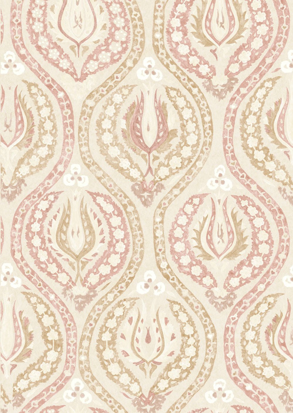 Benaki Wallpaper - Pink Cocoa - Lewis & Wood - Premier Wallcovering