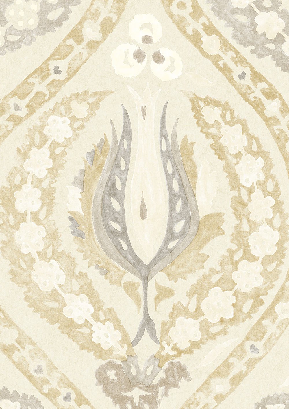 Benaki Wallpaper - Beige Biscuit - Lewis & Wood - Premier Wallcovering