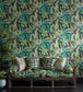 Benmore Wallpaper - Green/ Ivory - Nina Campbell - NCW4393 - 02 - Premier Wallcovering