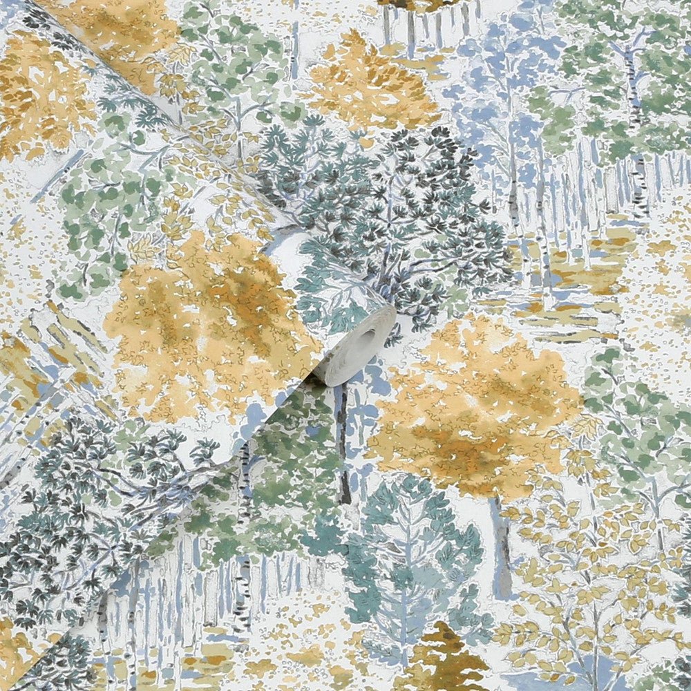 Bernwood Wallpaper - Ochre Yellow - Laura Ashley - 130153 - Premier Wallcovering