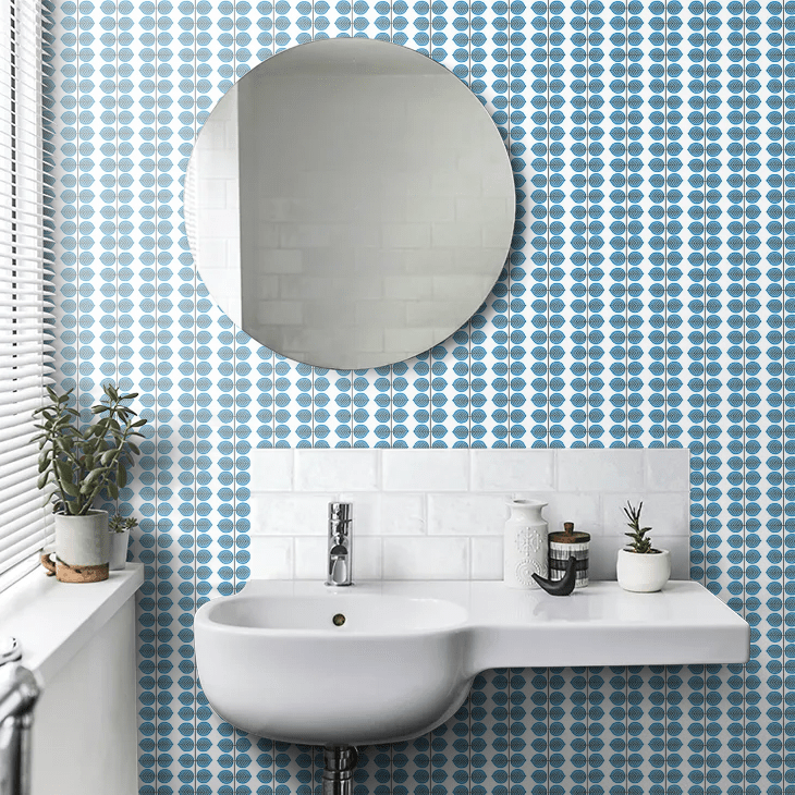 Bersa Wallpaper - Blue - Boråstapeter - 1752 - Premier Wallcovering