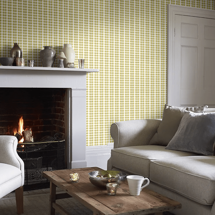 Bersa Wallpaper - Yellow - Boråstapeter - 1753 - Premier Wallcovering