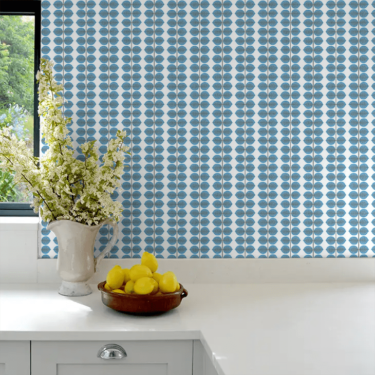 Bersa Wallpaper - Blue - Boråstapeter - 1752 - Premier Wallcovering
