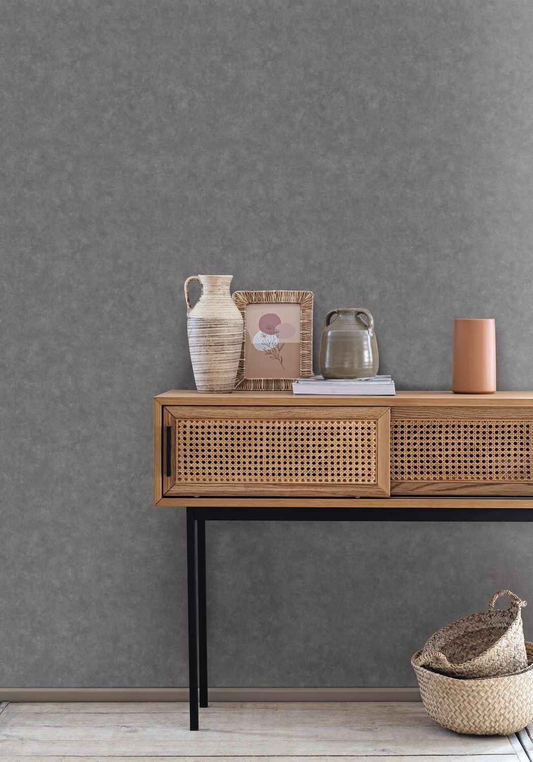 Beton Uni Wallpaper - Ardoise - Caselio - 101489750