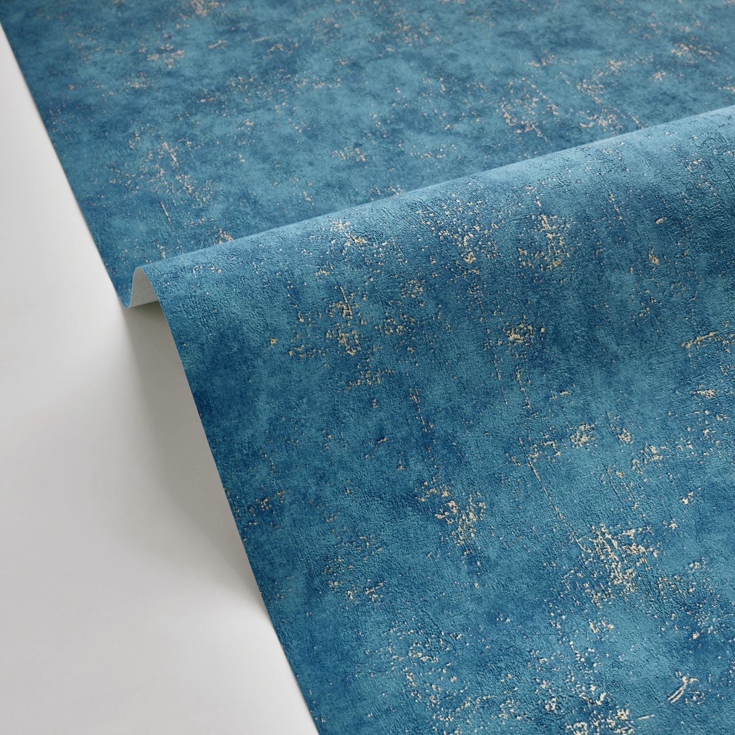 Beton Uni Wallpaper - Bleu Madure - Caselio - 101496020