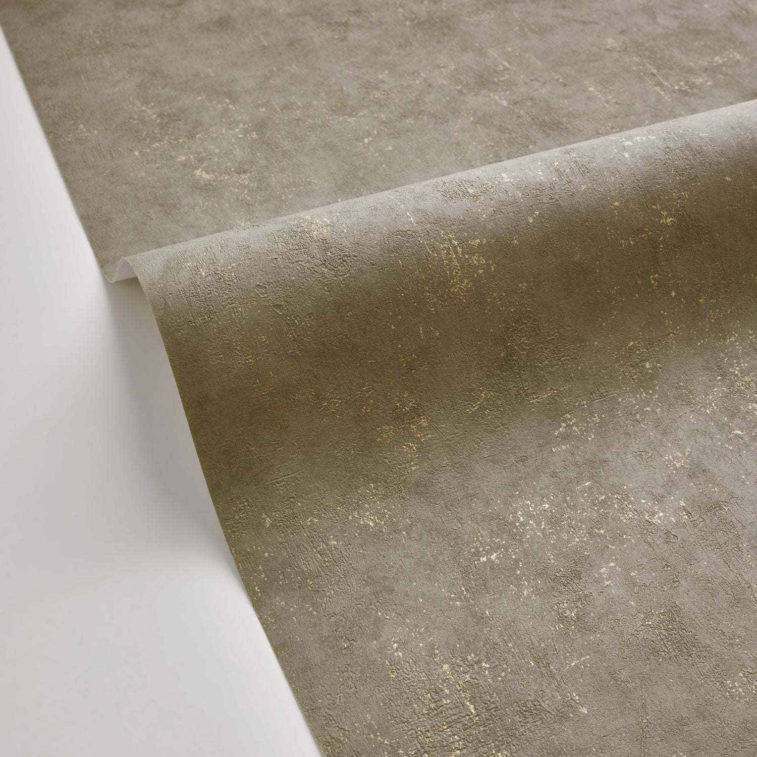 Beton Uni Wallpaper - Kaki - Caselio - 101497509