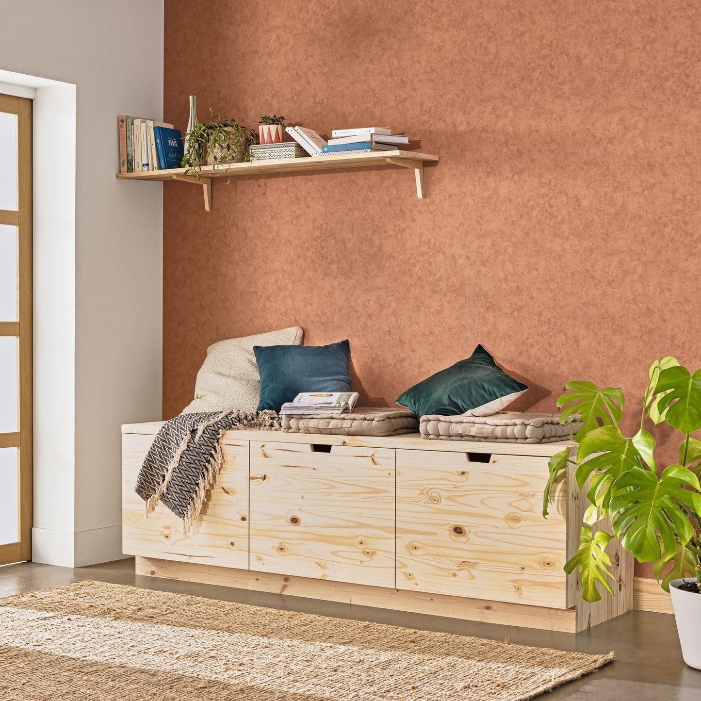 Beton Uni Wallpaper - Marron - Caselio - 101483522