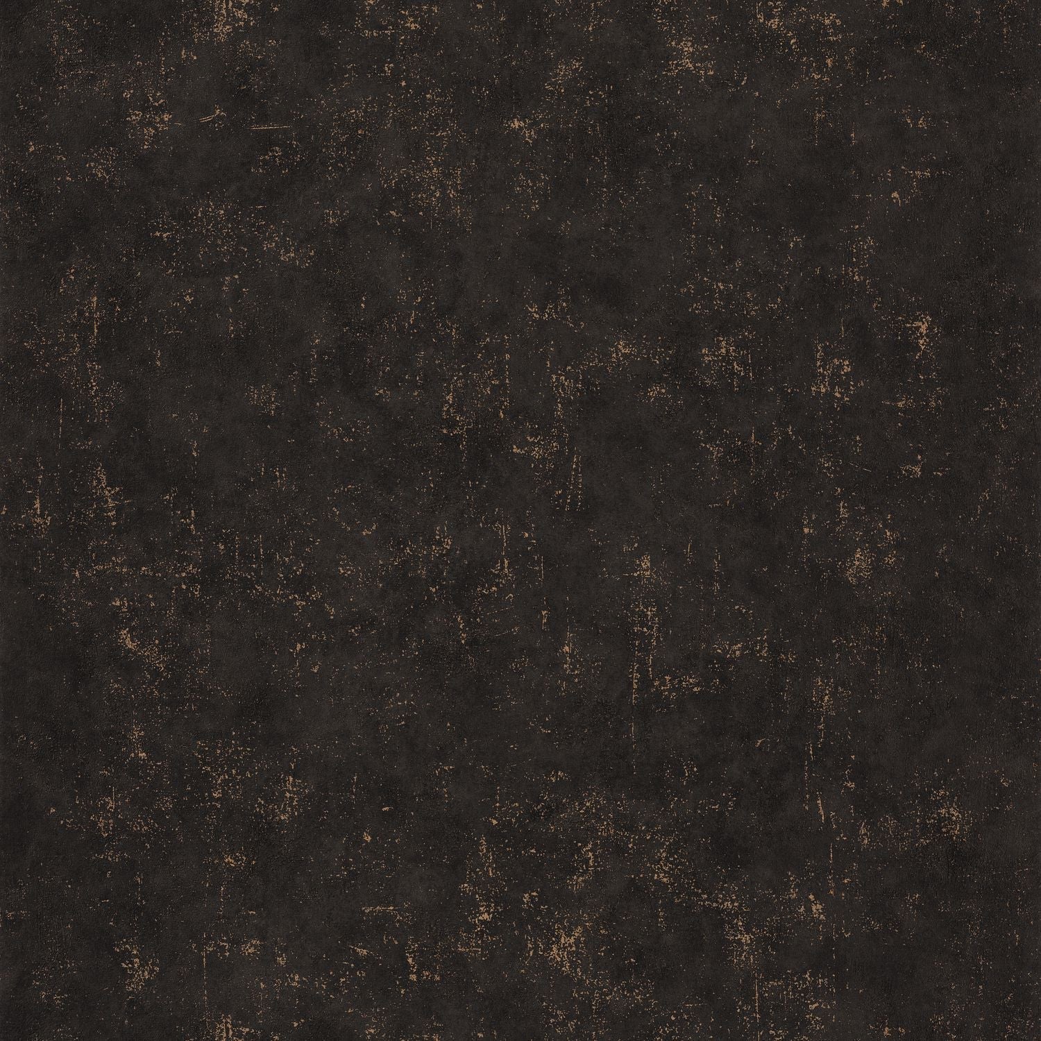 Beton Uni Wallpaper - Noir Cuivre - Caselio - 101499390