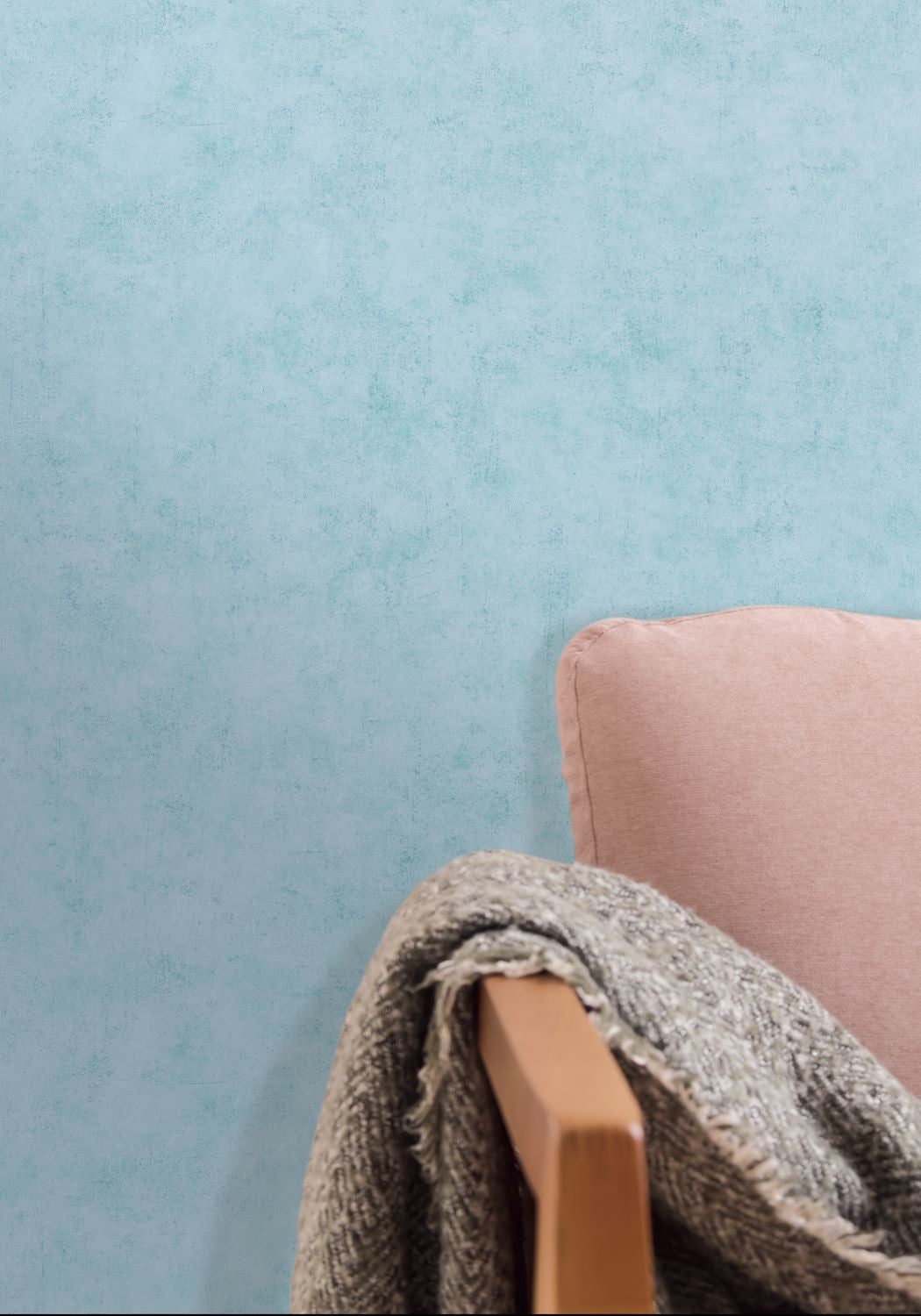 Beton Uni Wallpaper - Bleu Ciel - Caselio - 101486000